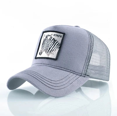 High Quality Zebra Embroidery Baseball Cap Women Men Summer Mesh Snapback Hip Hop Hat Fashion Unisex Trucker Bone Casquette